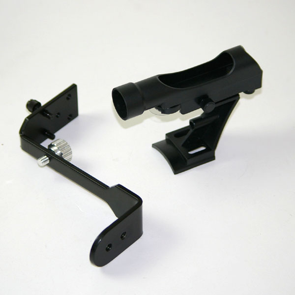 Combined red-dot  finder and mounting bracket for binoculars